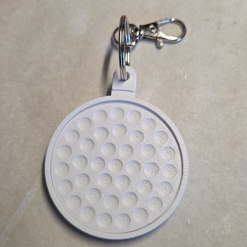 3-D Printed Golf Ball Keychain/Bag Charm